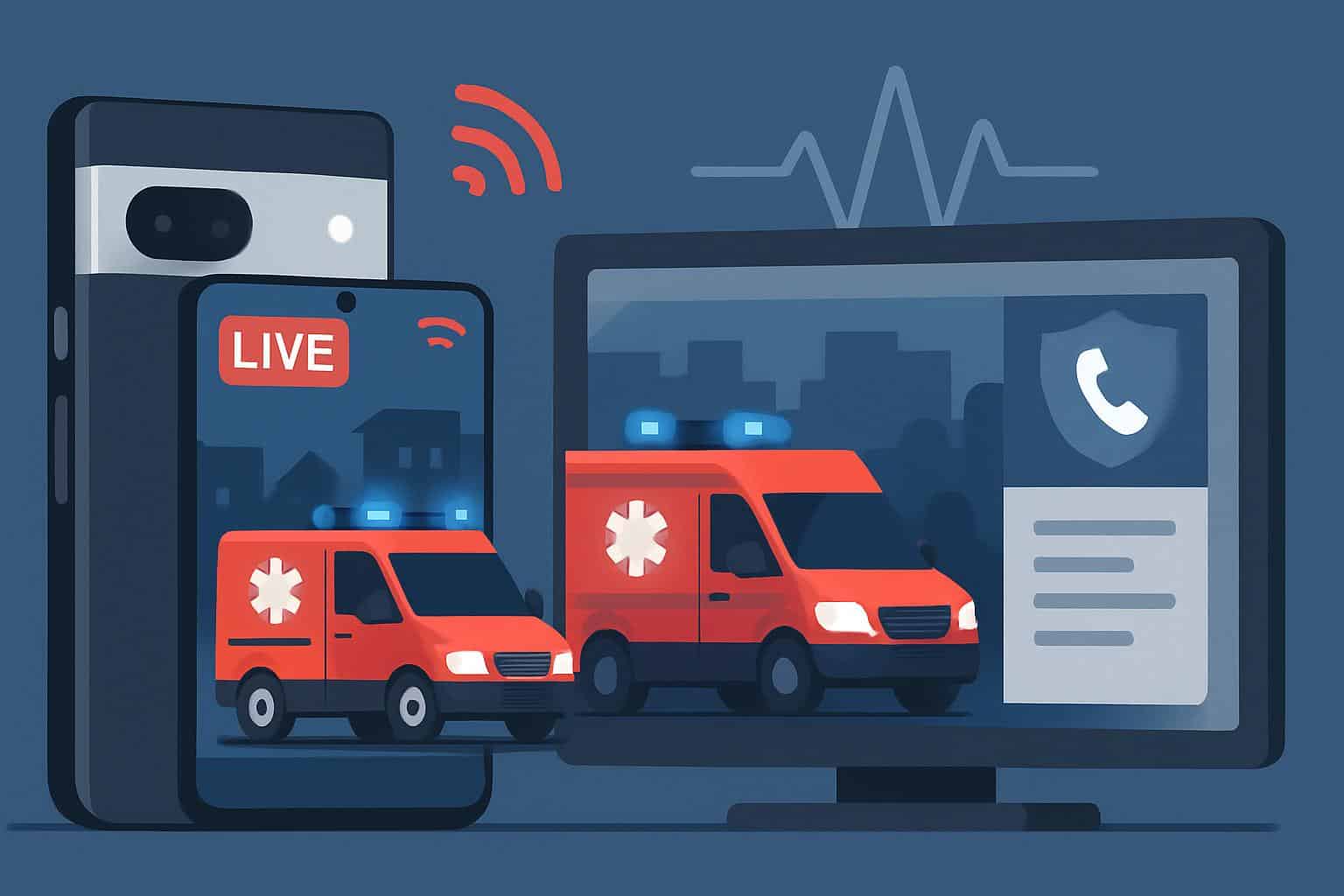 Google Pixel showing Live Emergency Services feature hinted in Android APK teardown
