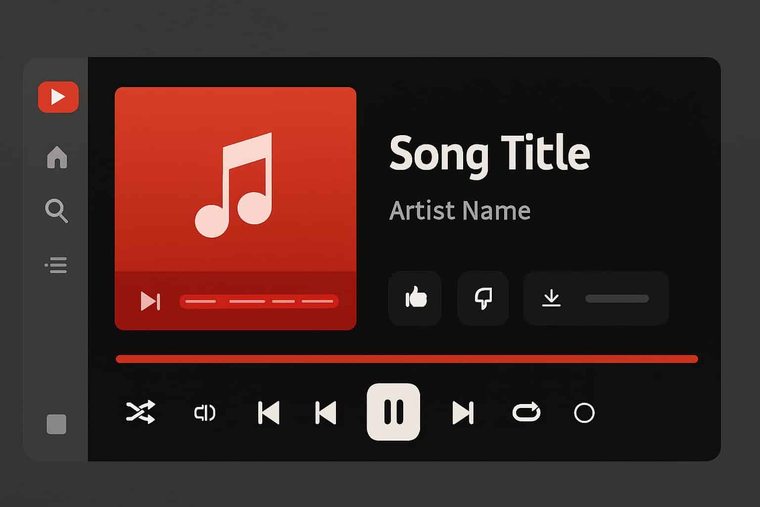 YouTube Music Now Playing redesign shows new app UI and playback controls
