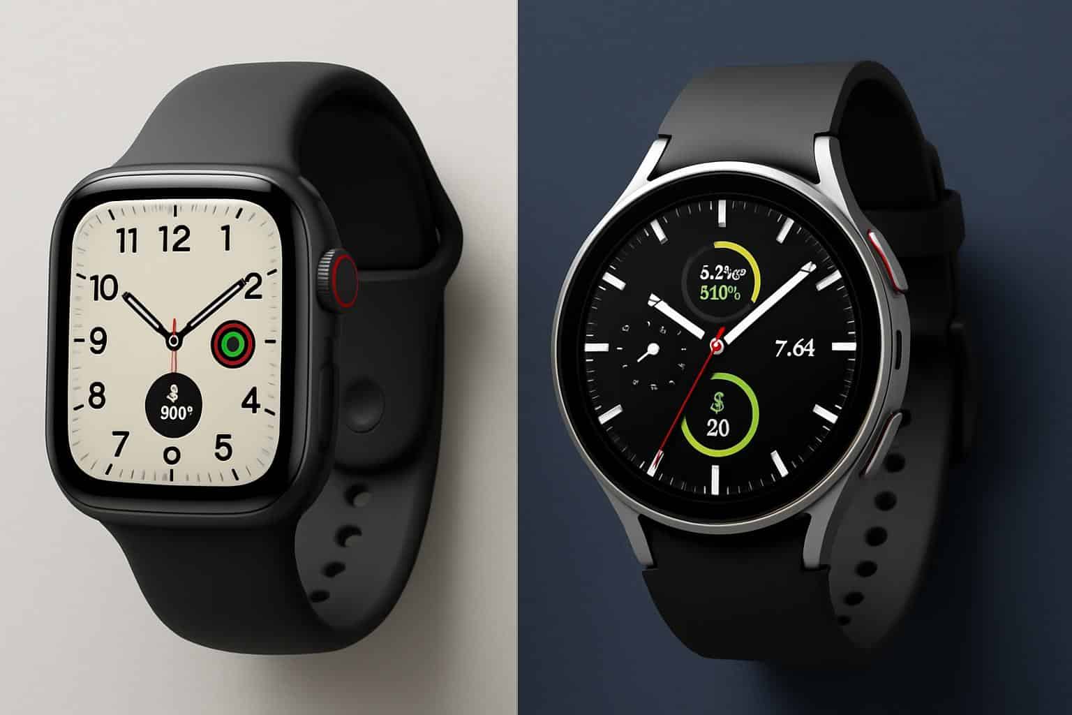 Apple Watch Series 11 vs Samsung Galaxy Watch 8 side-by-side smartwatch comparison