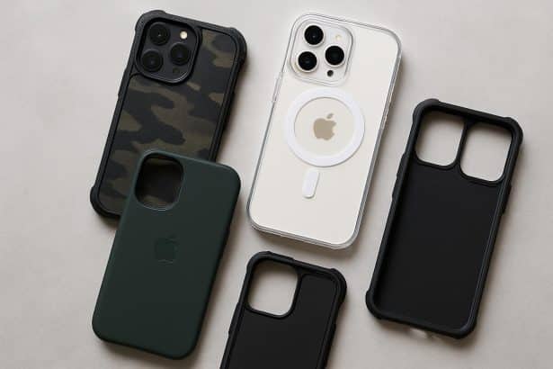 Lineup of the best iPhone 17 Pro and Pro Max cases in rugged, slim, and clear designs