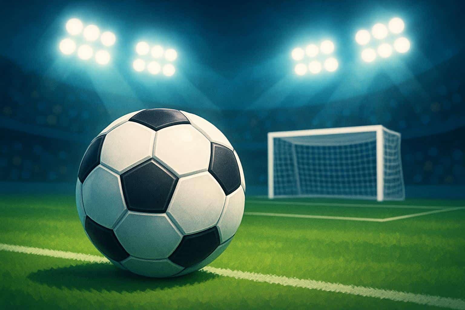Score808 sports streaming: glowing stadium lights, digital scoreboard and play icon