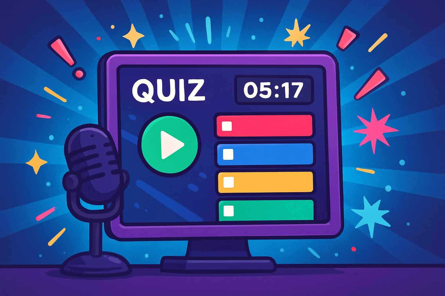 Gimkit host dashboard with colorful quiz controls and dynamic leaderboard graphics