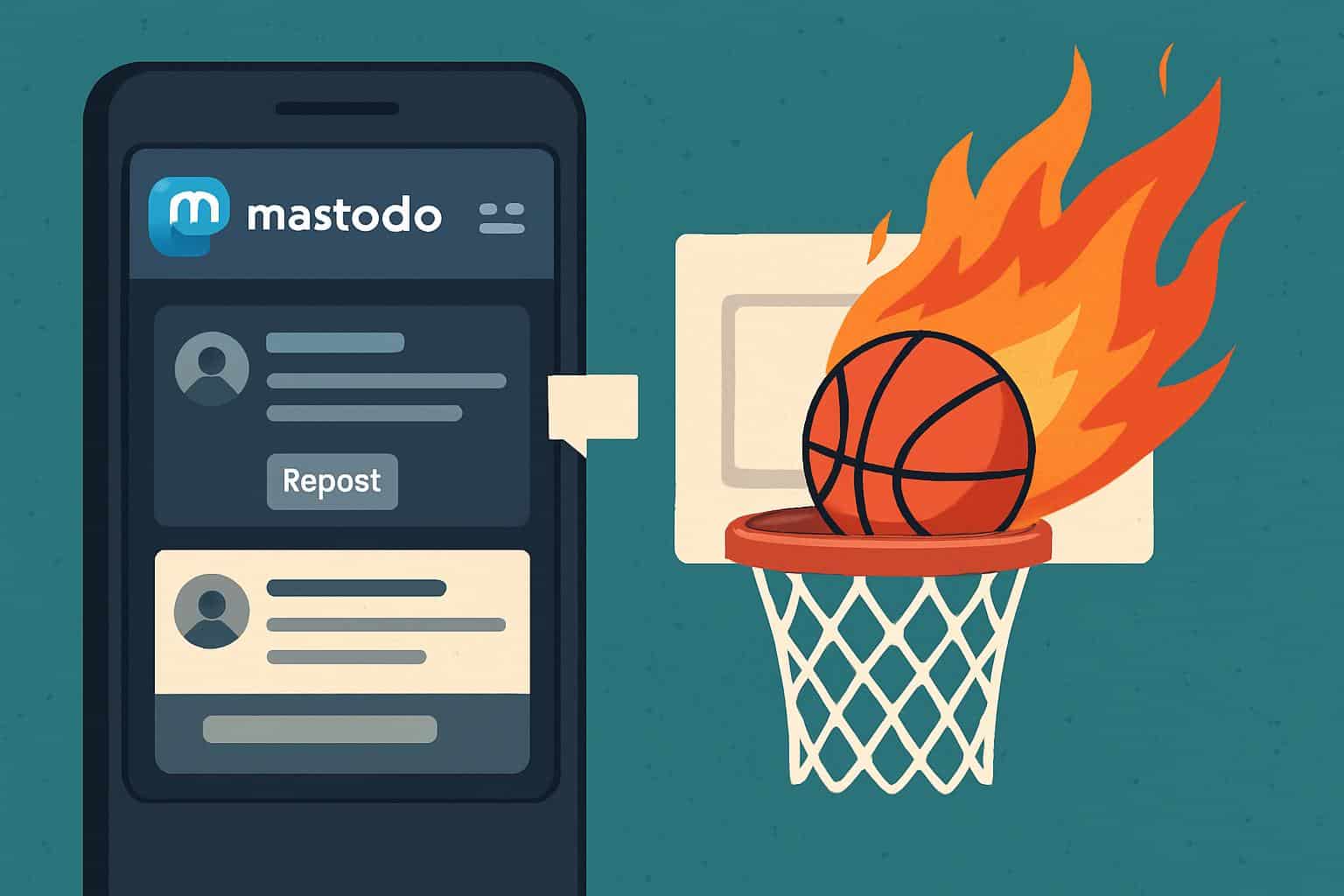 Mastodon curbs quote-post 'dunks'—app screen shows quote icon crossed out