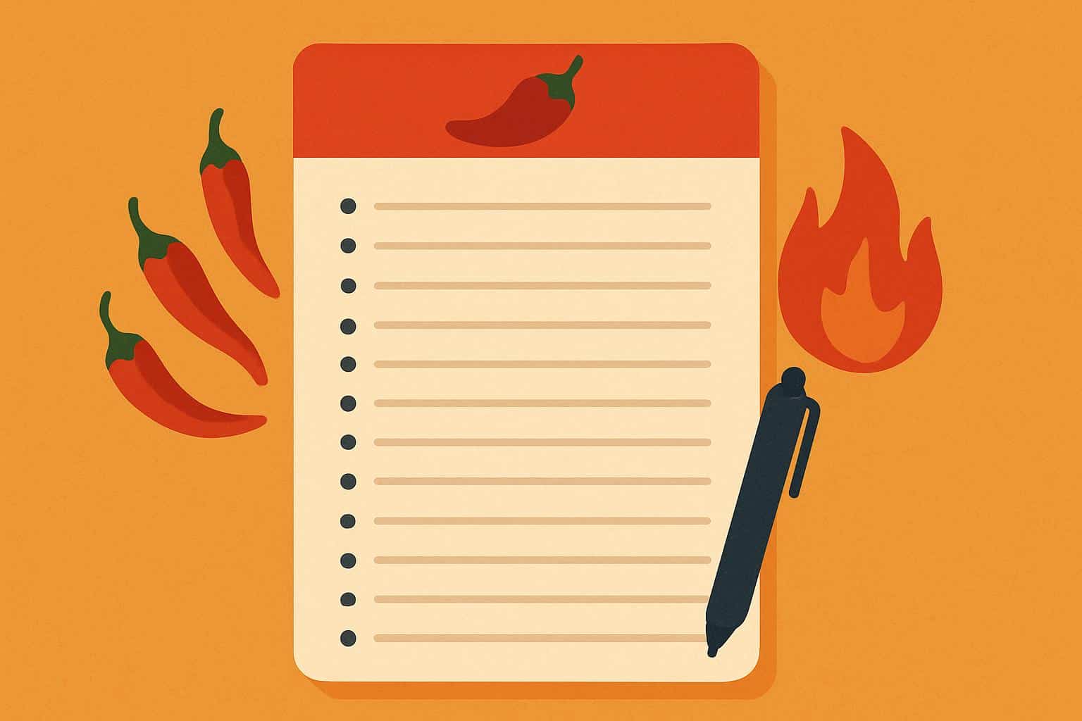 20 spicy question icons, chili peppers with heart and lock symbols for safe boundaries