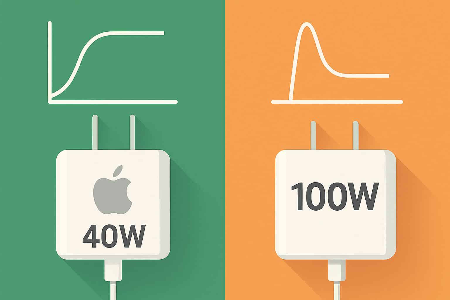 USB-C charger between Android and Apple logos, reflecting charger disclosure standards