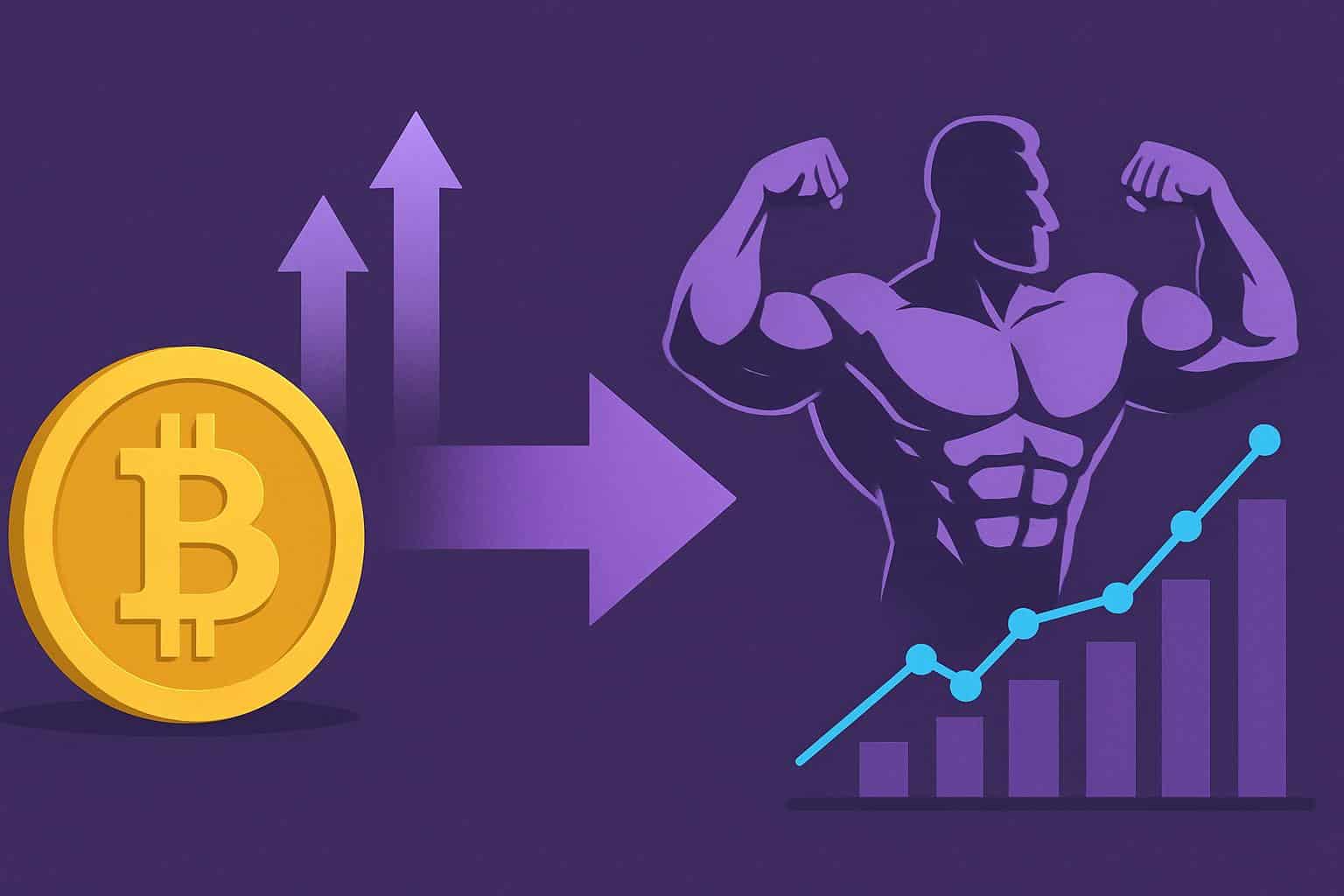 crypto30x.com gigachad: bullish crypto chart, rocket launch, glowing coin icons