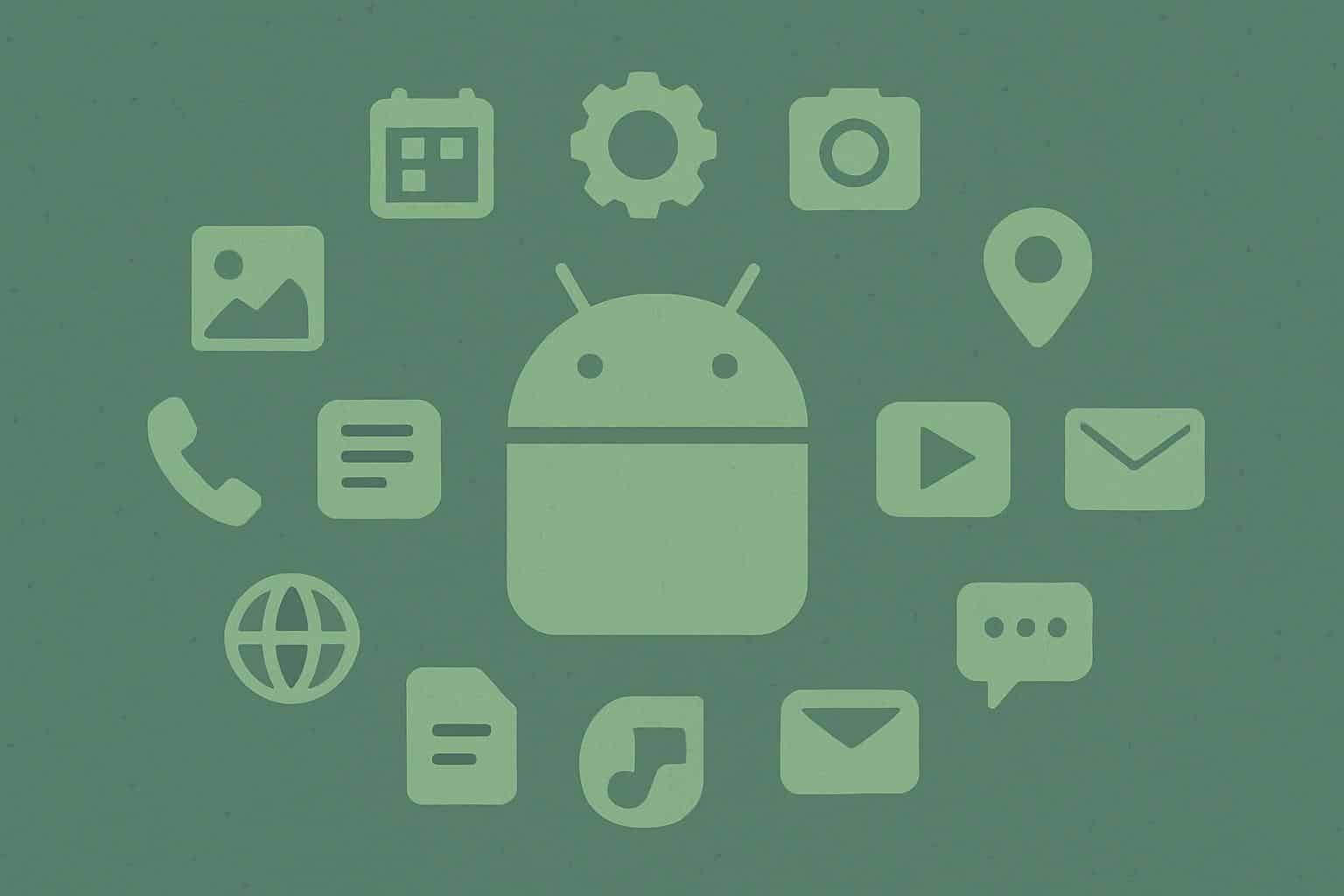 Android home screen showing Material You forced themed icons across all apps