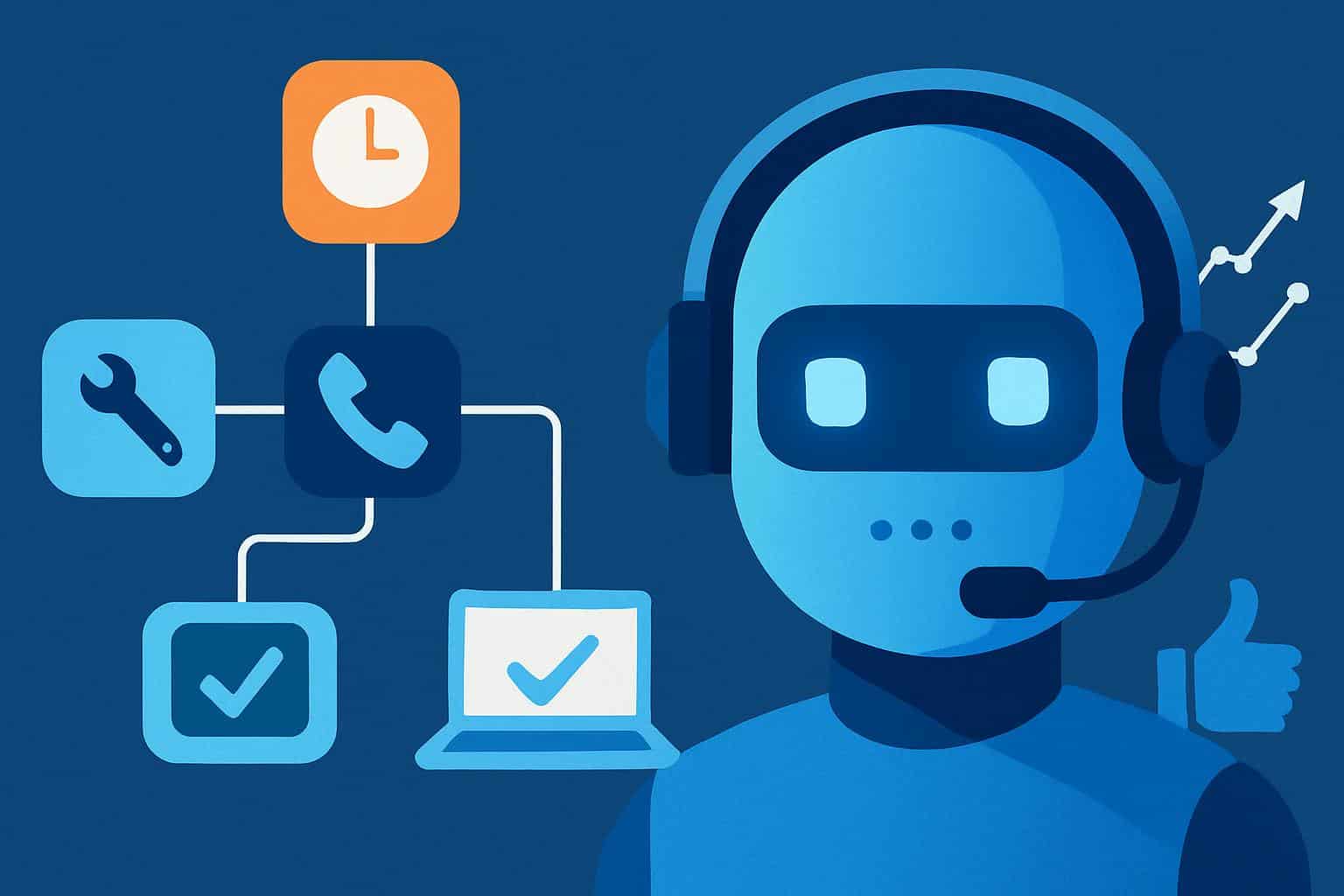 AI-powered call center automating customer service calls