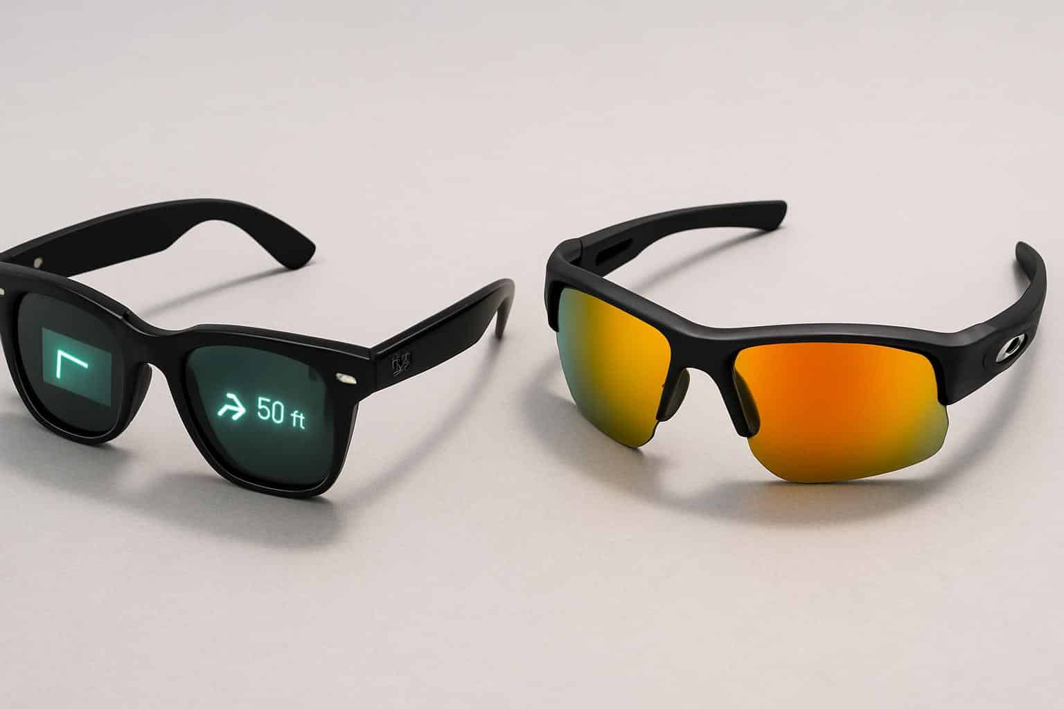 Meta Ray-Ban smart glasses concept with HUD display and Oakley model design