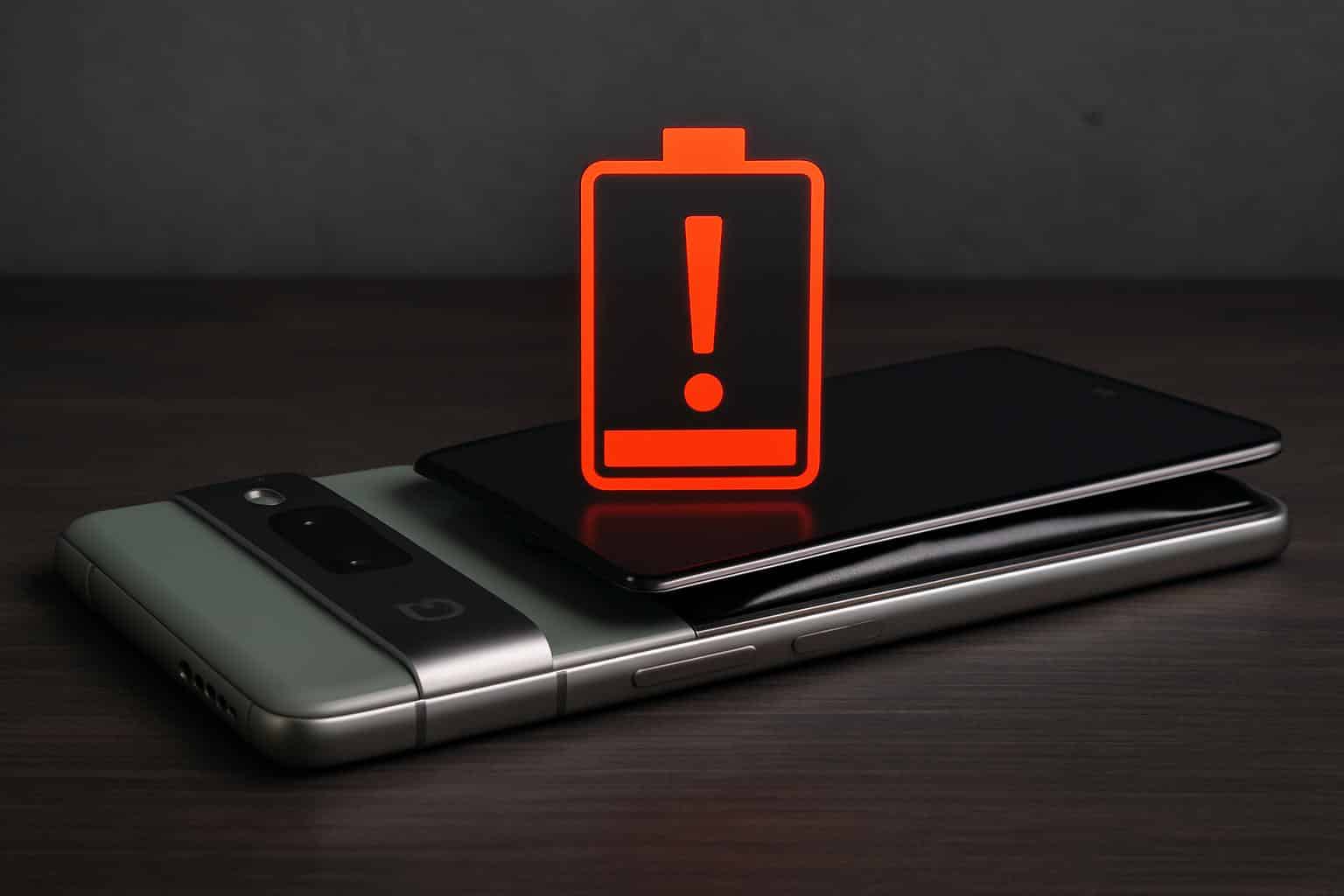 Google Pixel battery problems persist, low-battery warning on screen