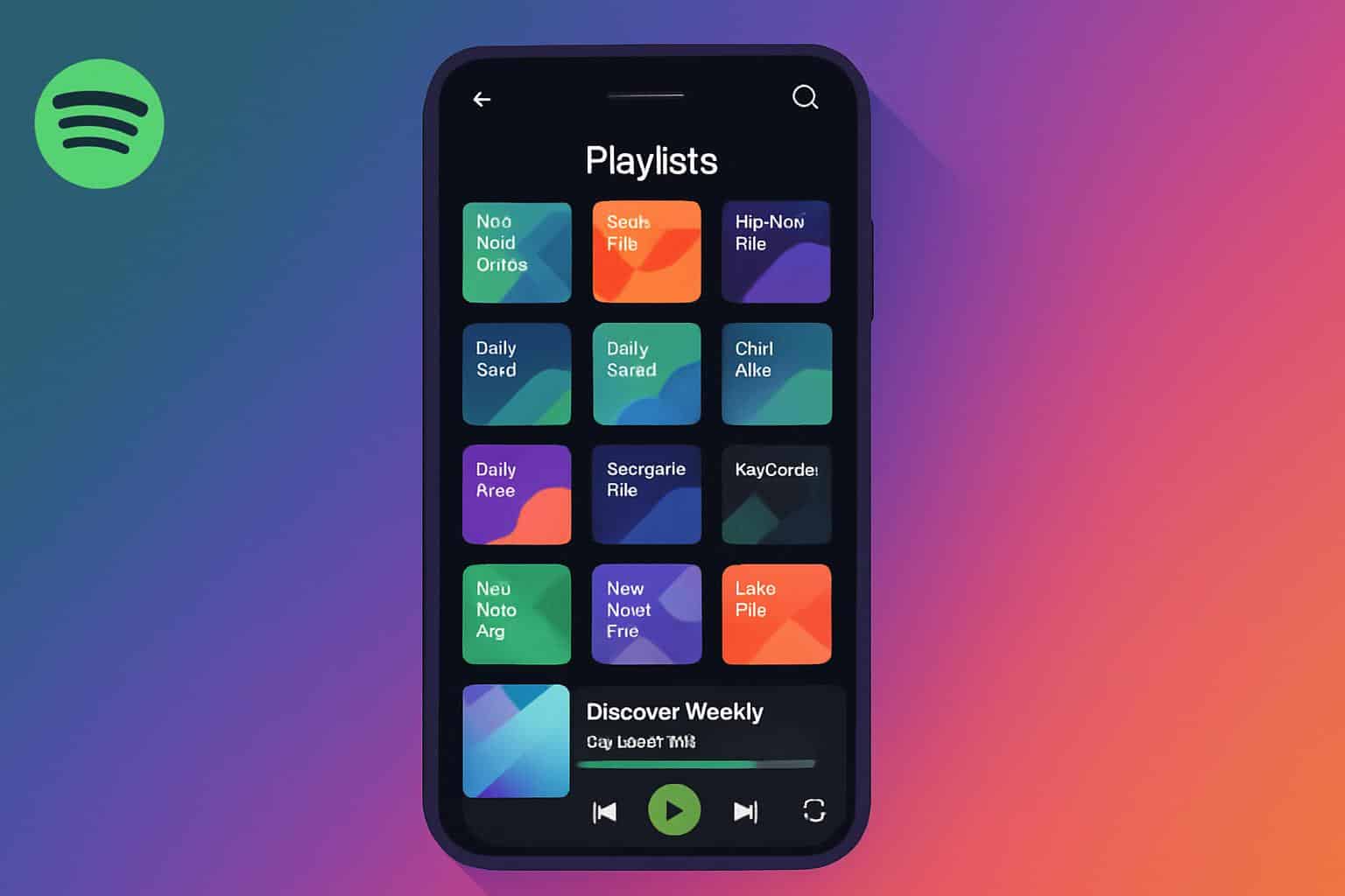 Spotify app: free users play directly from 15 personalized playlists