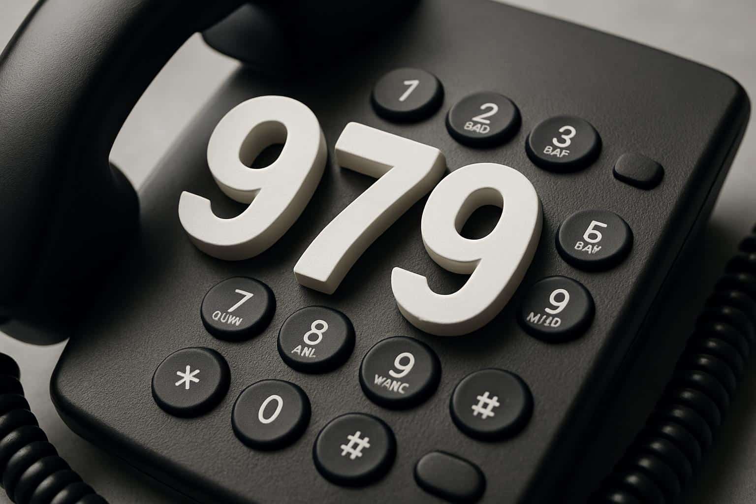 Texas map highlighting 979 area code: Bryan–College Station and Gulf Coast