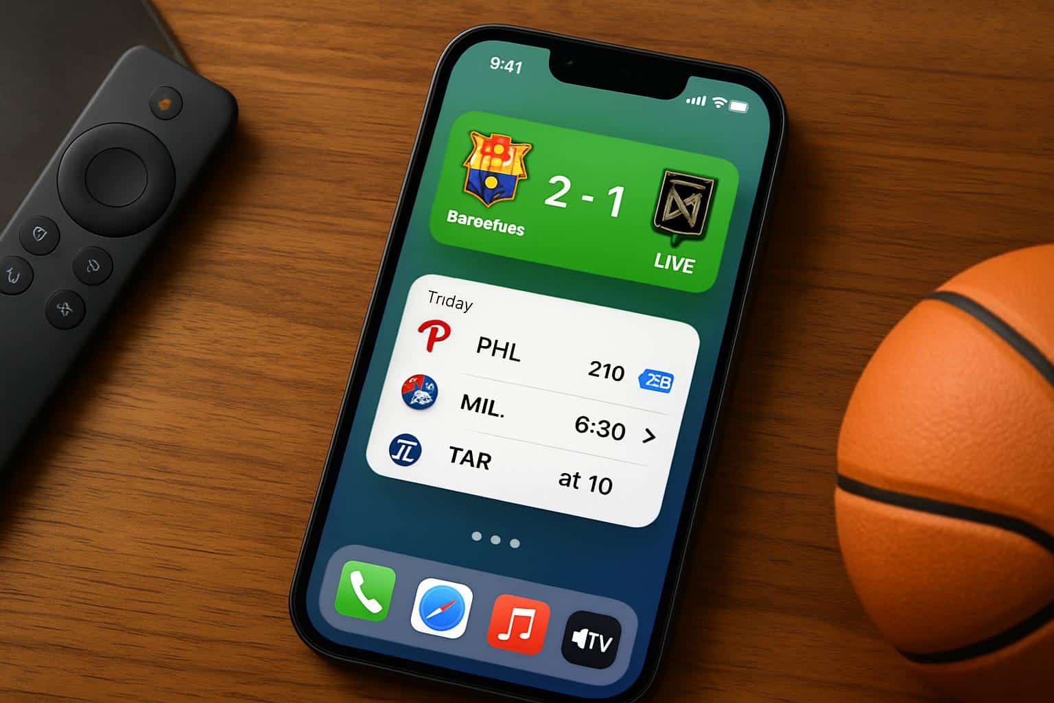 Apple Sports iPhone widgets with Fast Scores on home screen