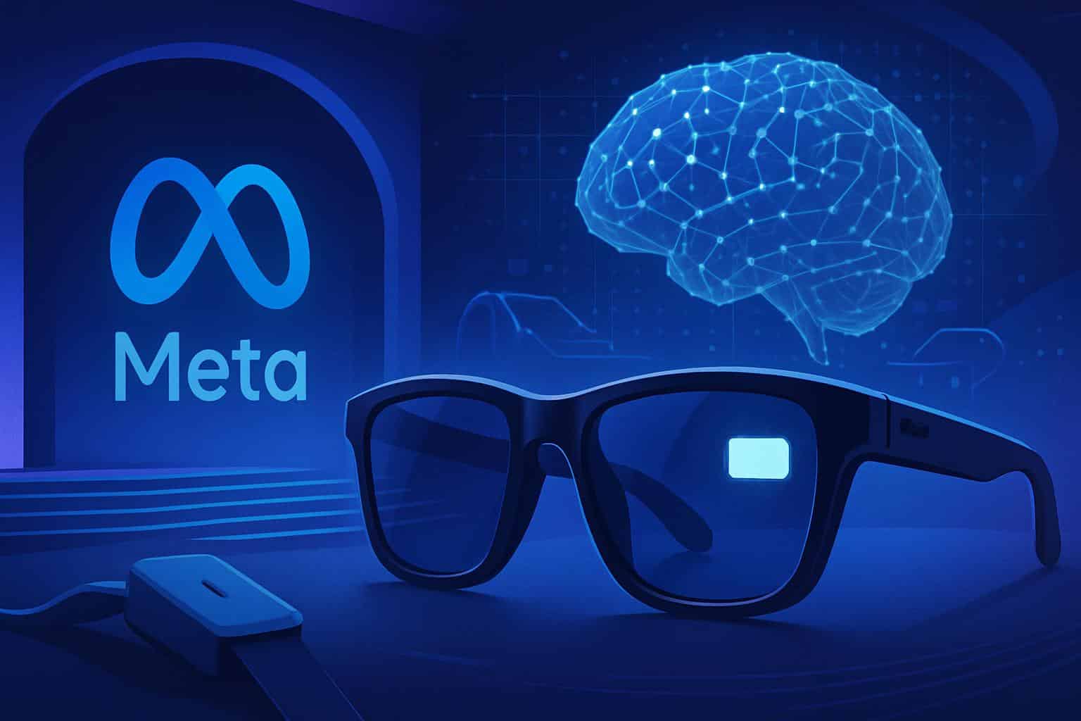 Meta Connect event preview with Meta logo over mixed reality graphics