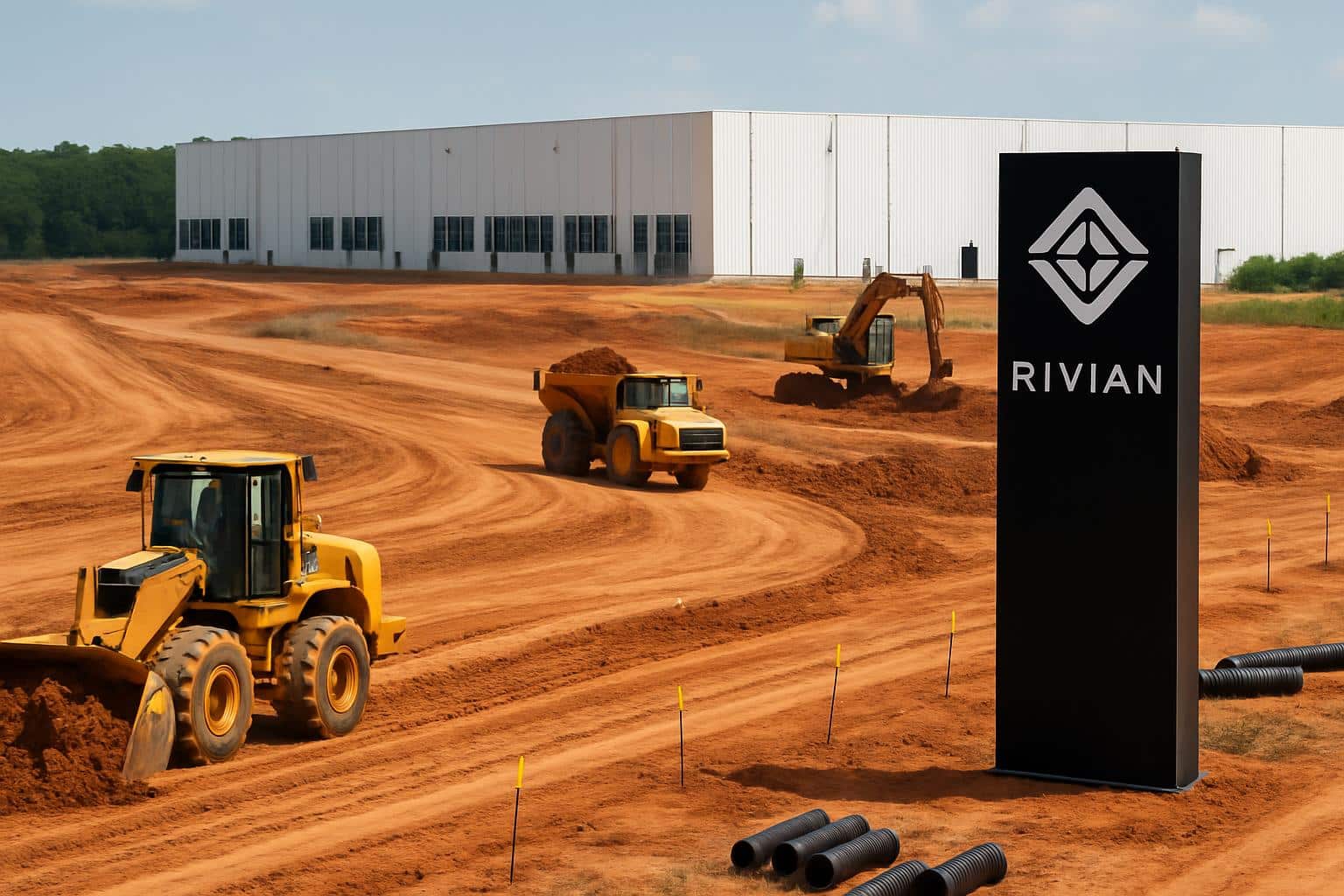 Rivian begins construction on B Georgia EV plant site