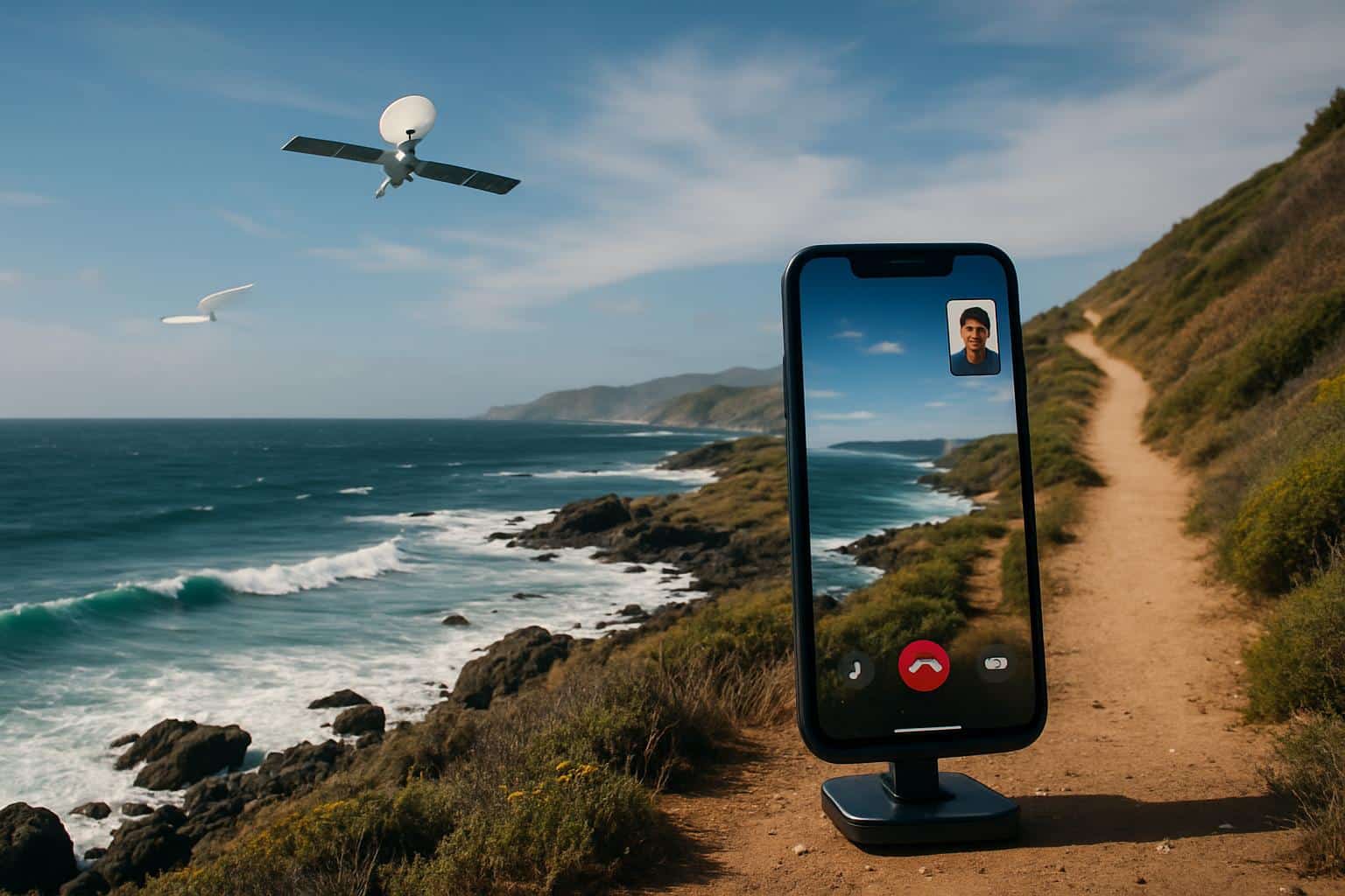 T-Mobile Starlink satellite-to-phone video chat field test