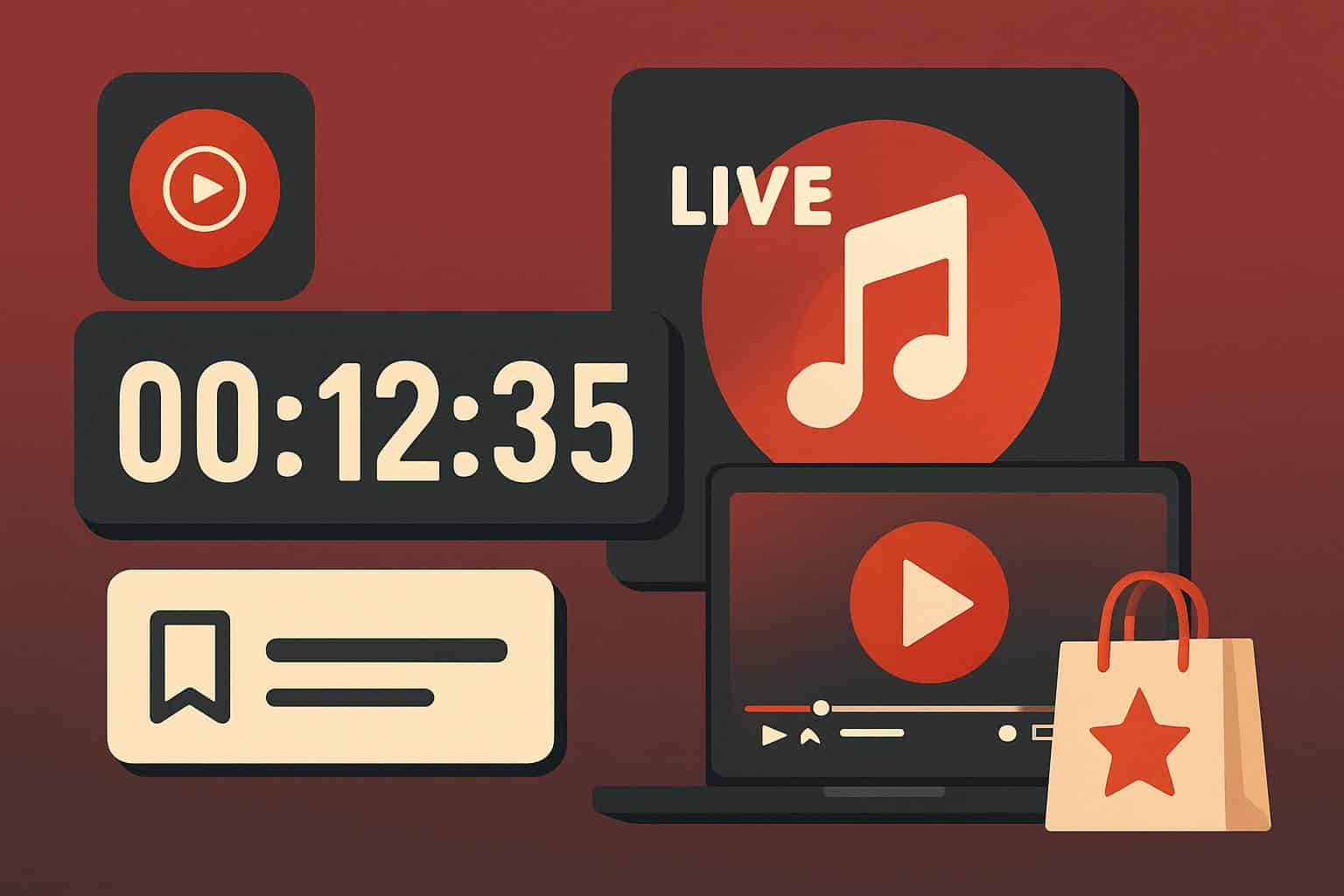 YouTube Music app showing countdowns and exclusive releases feature