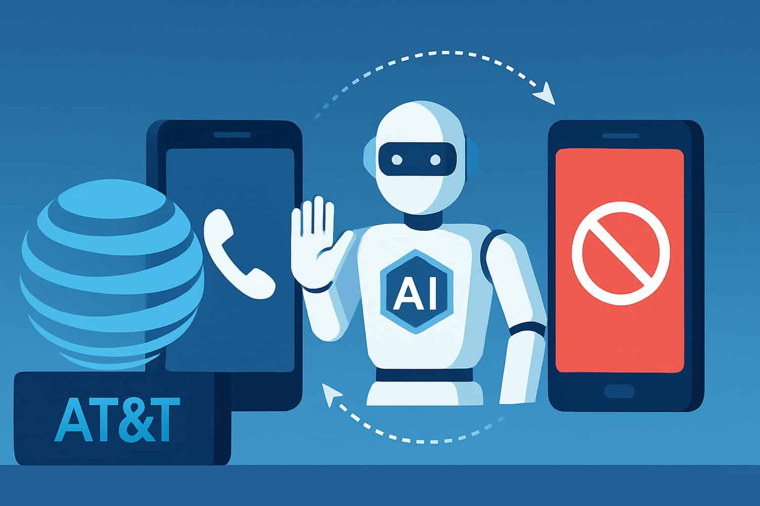 AT&T AI bouncer blocks spam robocalls on smartphone