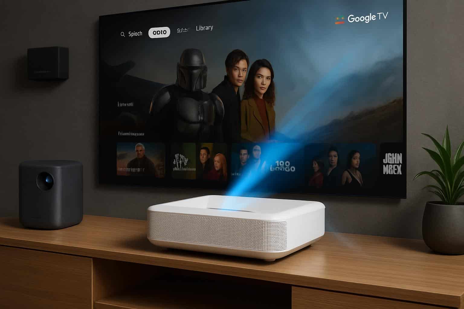 Epson Lifestudio projector with built-in Google TV and Bose audio