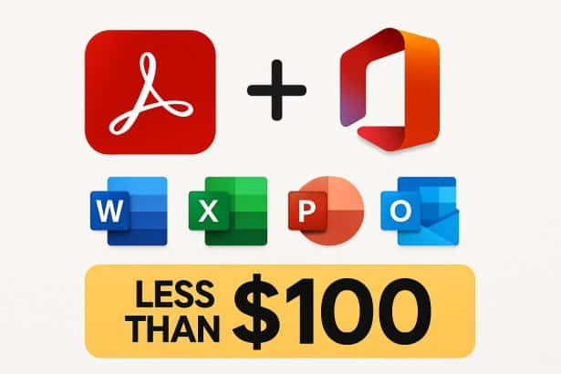 Adobe Acrobat and Microsoft Office lifetime bundle deal under 0