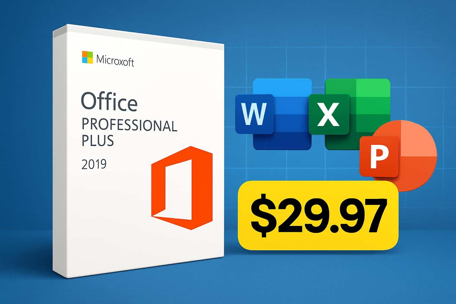 Microsoft Office Pro Plus 2019 for Windows license deal price .97