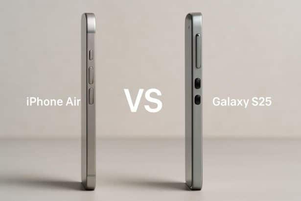 iPhone Air vs Galaxy S25 Edge side-by-side thin profile comparison