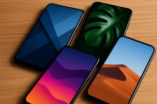 Android phone showcasing new Wallpaper Wednesday wallpapers