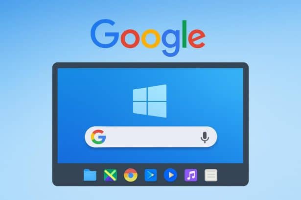 Google Search integrated into Windows taskbar without opening a browser