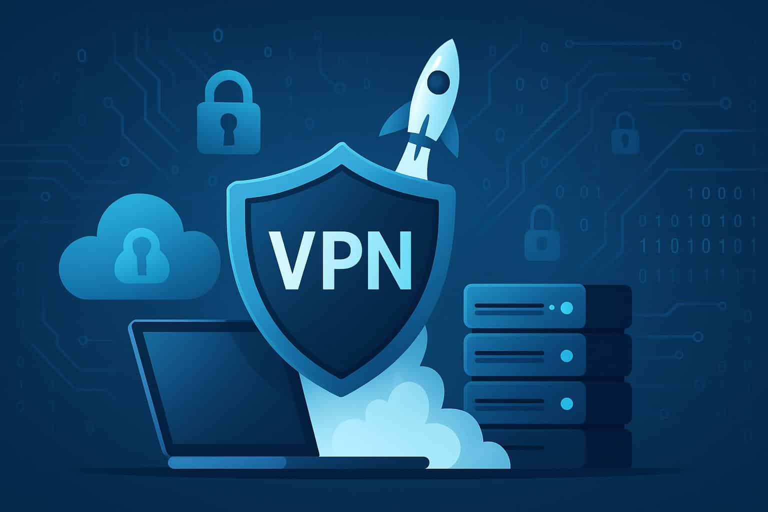 World map with padlock and network lines showing global surge in VPN usage