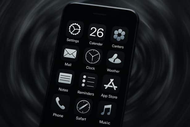 iOS 26 dark mode app icons on Apple iPhone causing dizziness, reports