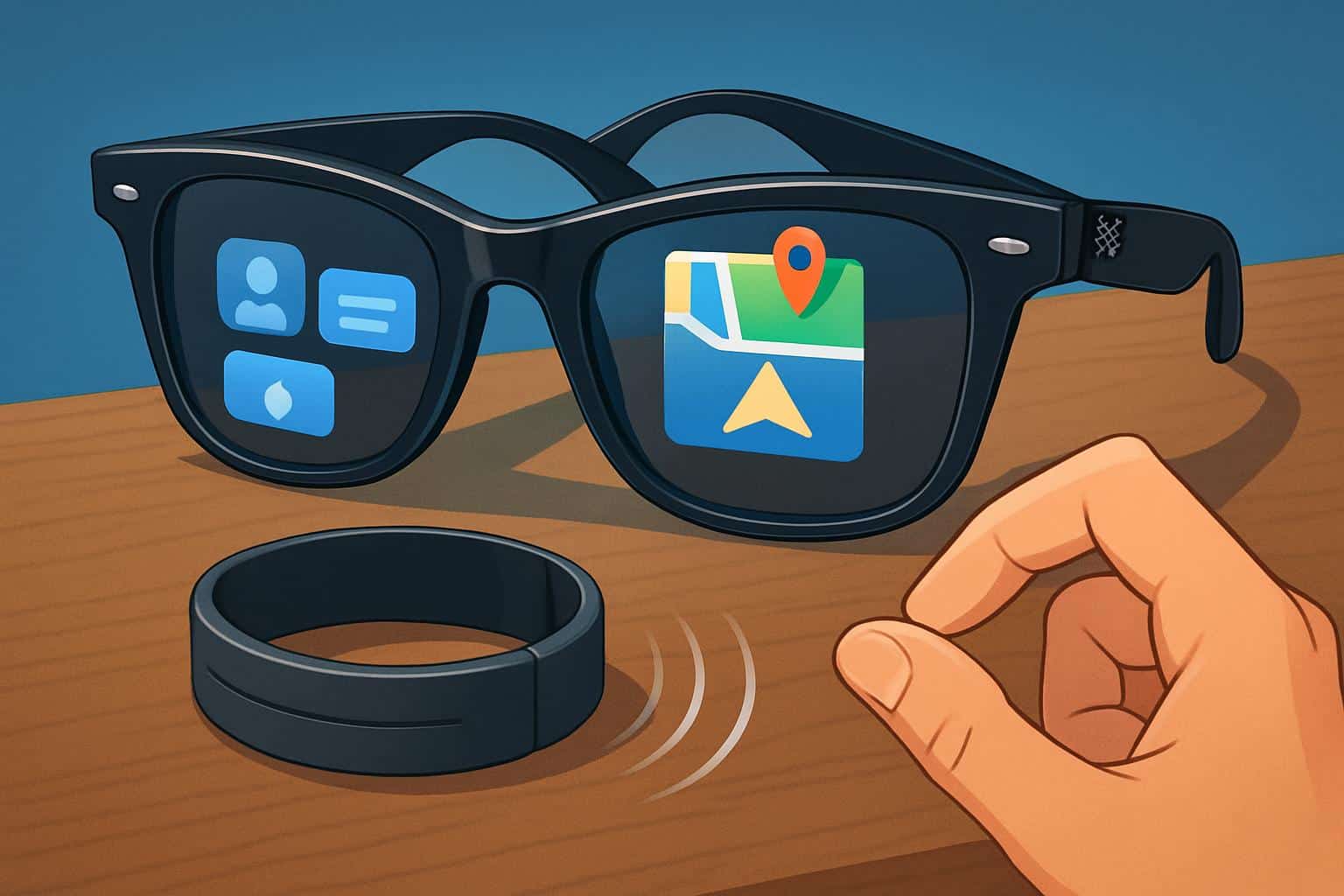 Meta Ray-Ban AR glasses display highlighting two breakthroughs beyond smartphones