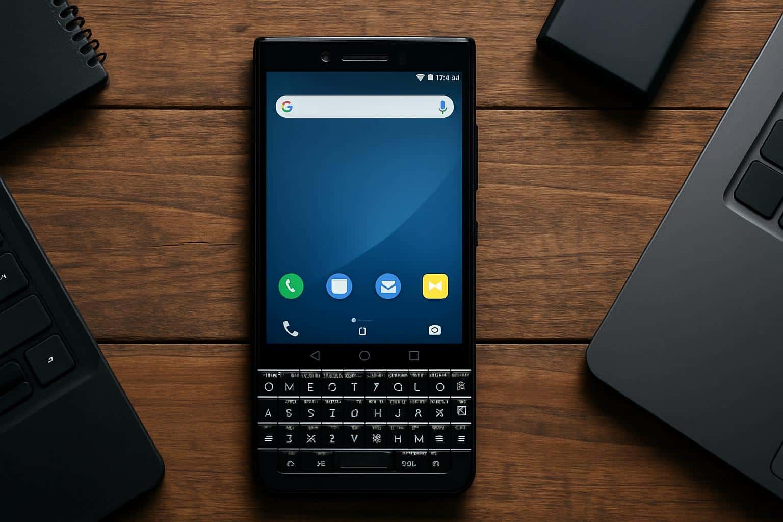BlackBerry reboot concept with classic QWERTY keyboard and modern smartphone design