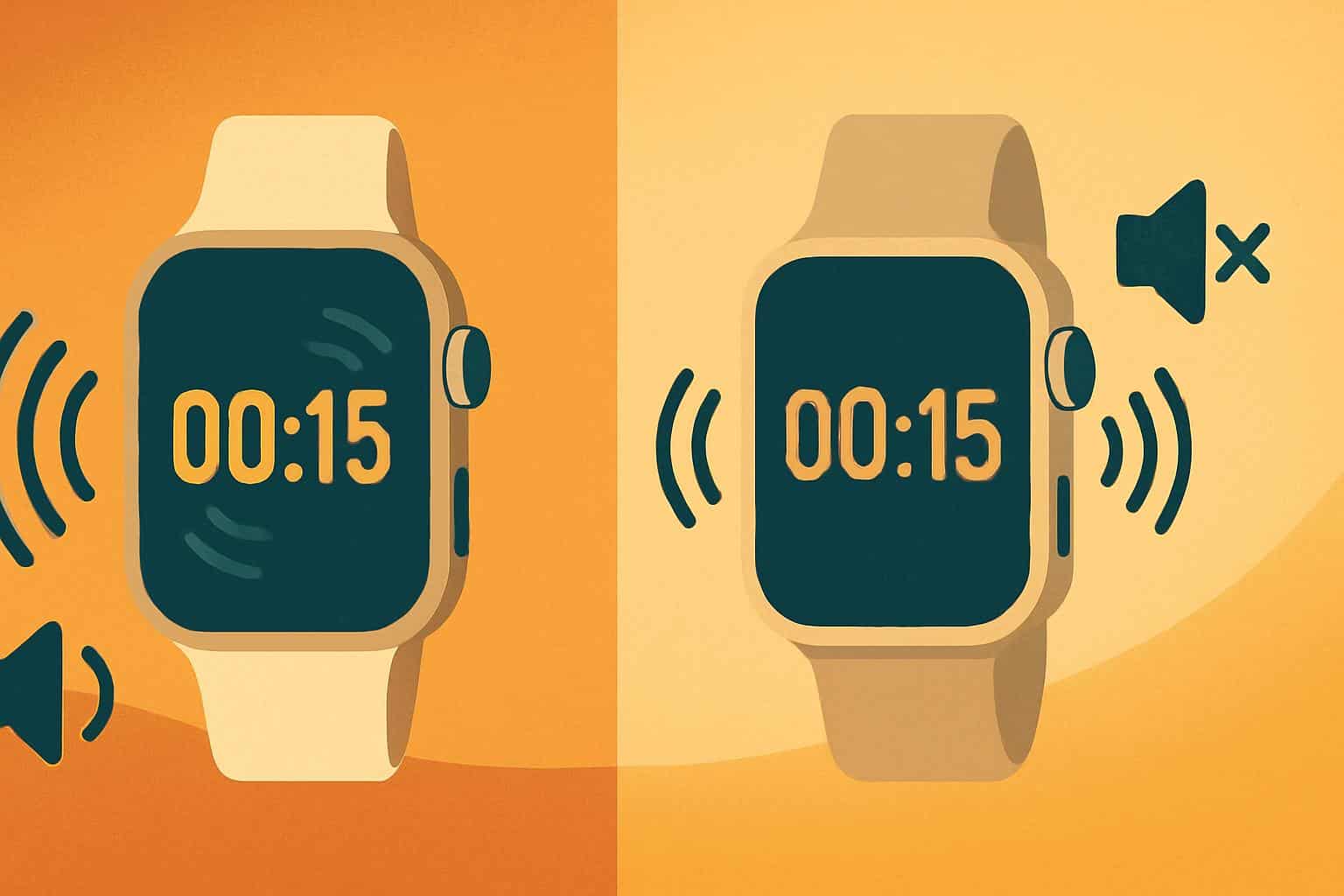 Smartphone notification bell switching from loud alerts to silent vibration mode