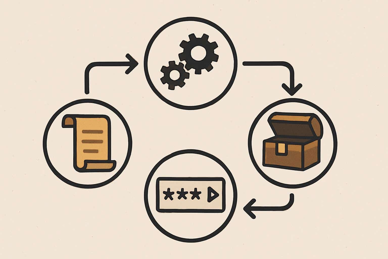 Flowchart of Attack on Titan Revolution codes redemption leading to in-game rewards icons