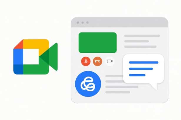 Google Meet interface with Gemini AI real-time catch-up summaries