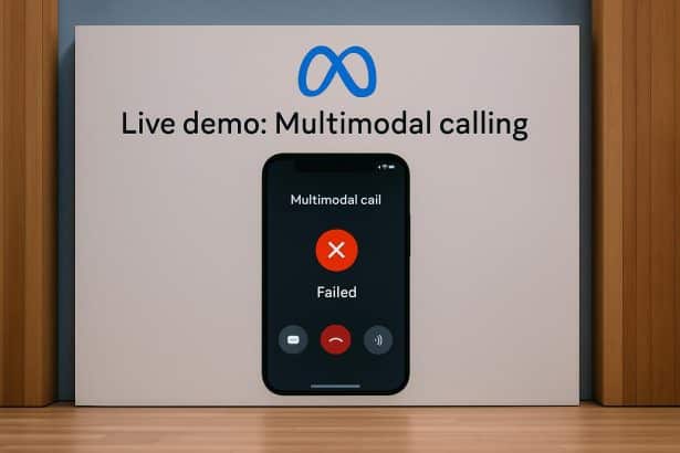 Meta live multimodal calling demo fails onstage during presentation