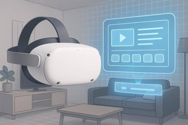 Meta Quest headset showcasing new TV hub and room scanning upgrade