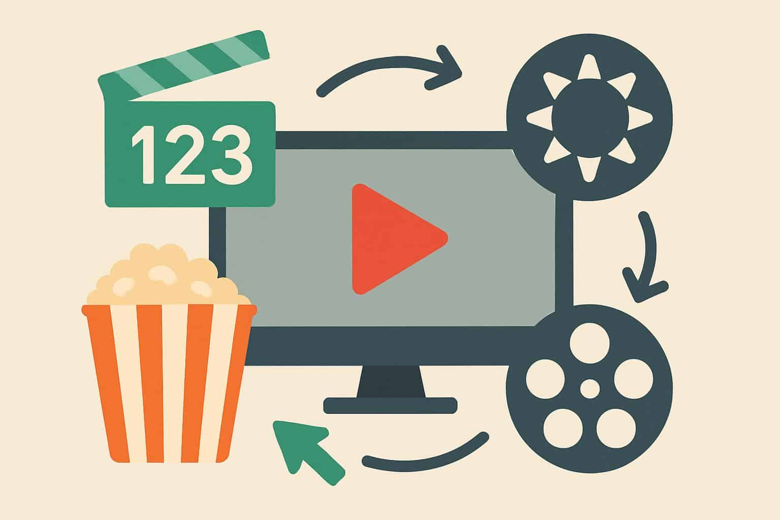 Process diagram of legal 123movies alternatives and streaming services