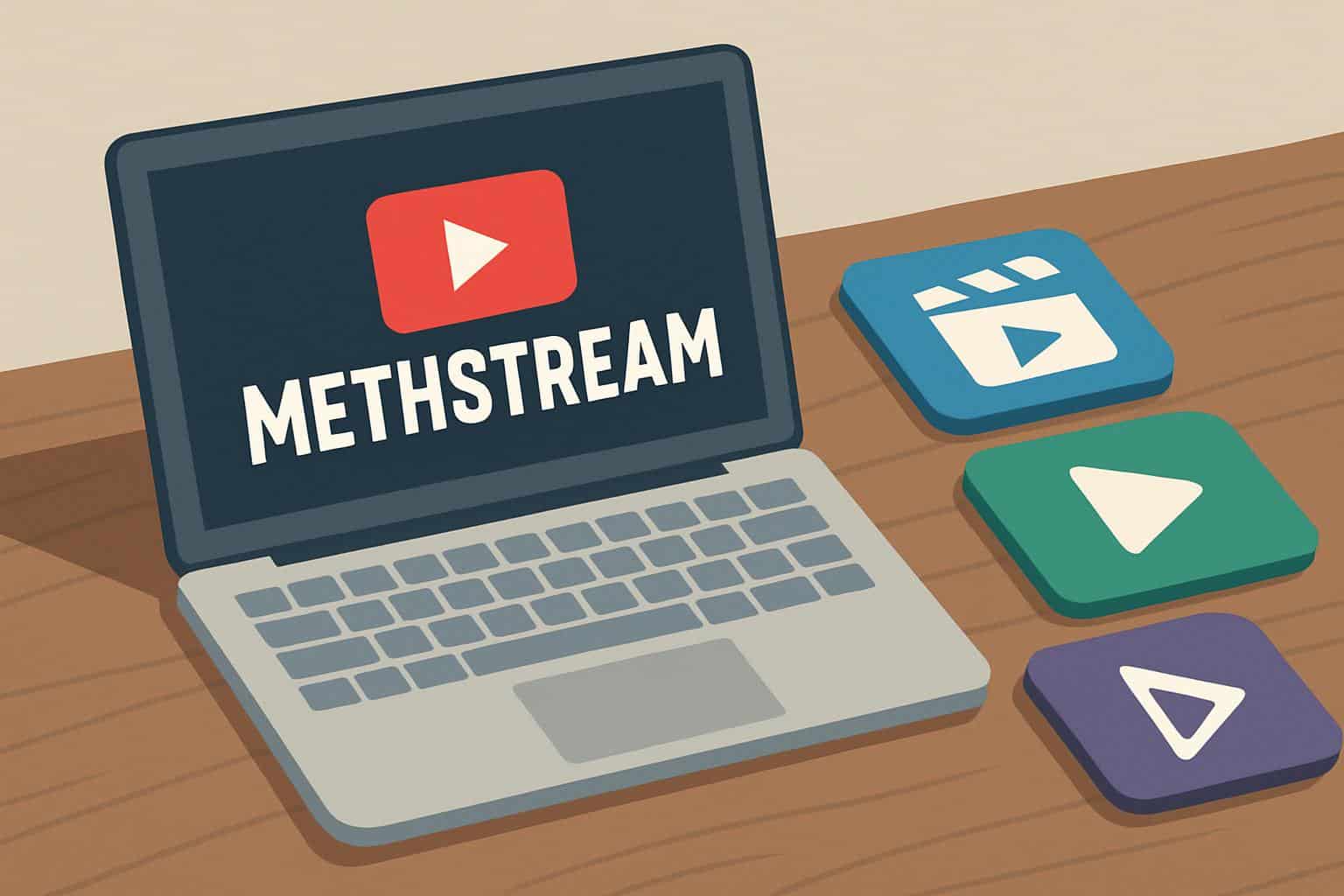 Isometric sports streaming screens on branching paths, methstream alternatives concept