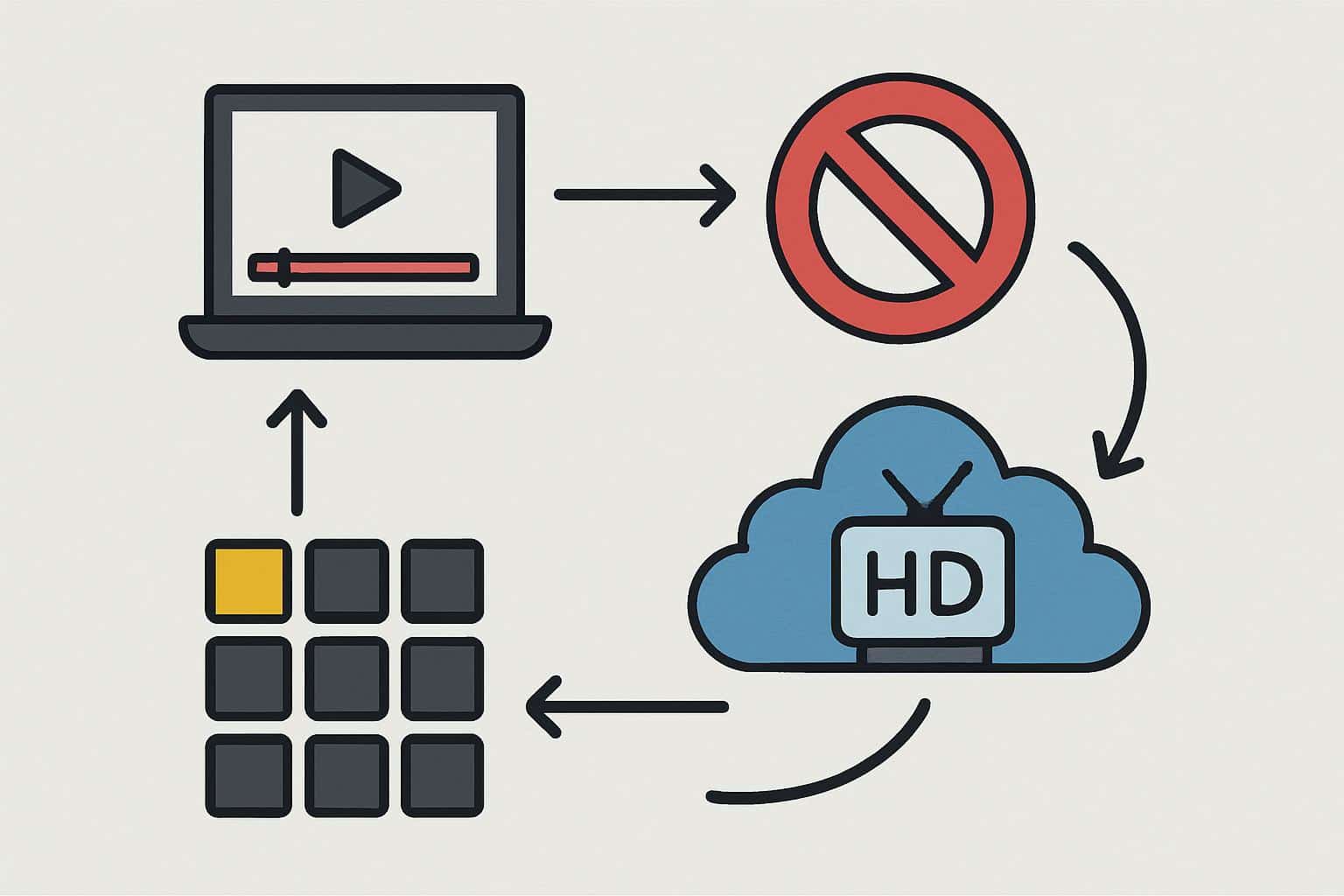 Flowchart of stream2watch leading to sports streaming sites