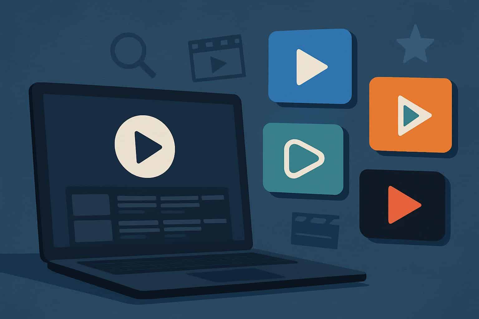 TV screen with diverse streaming app tiles representing Flixtor