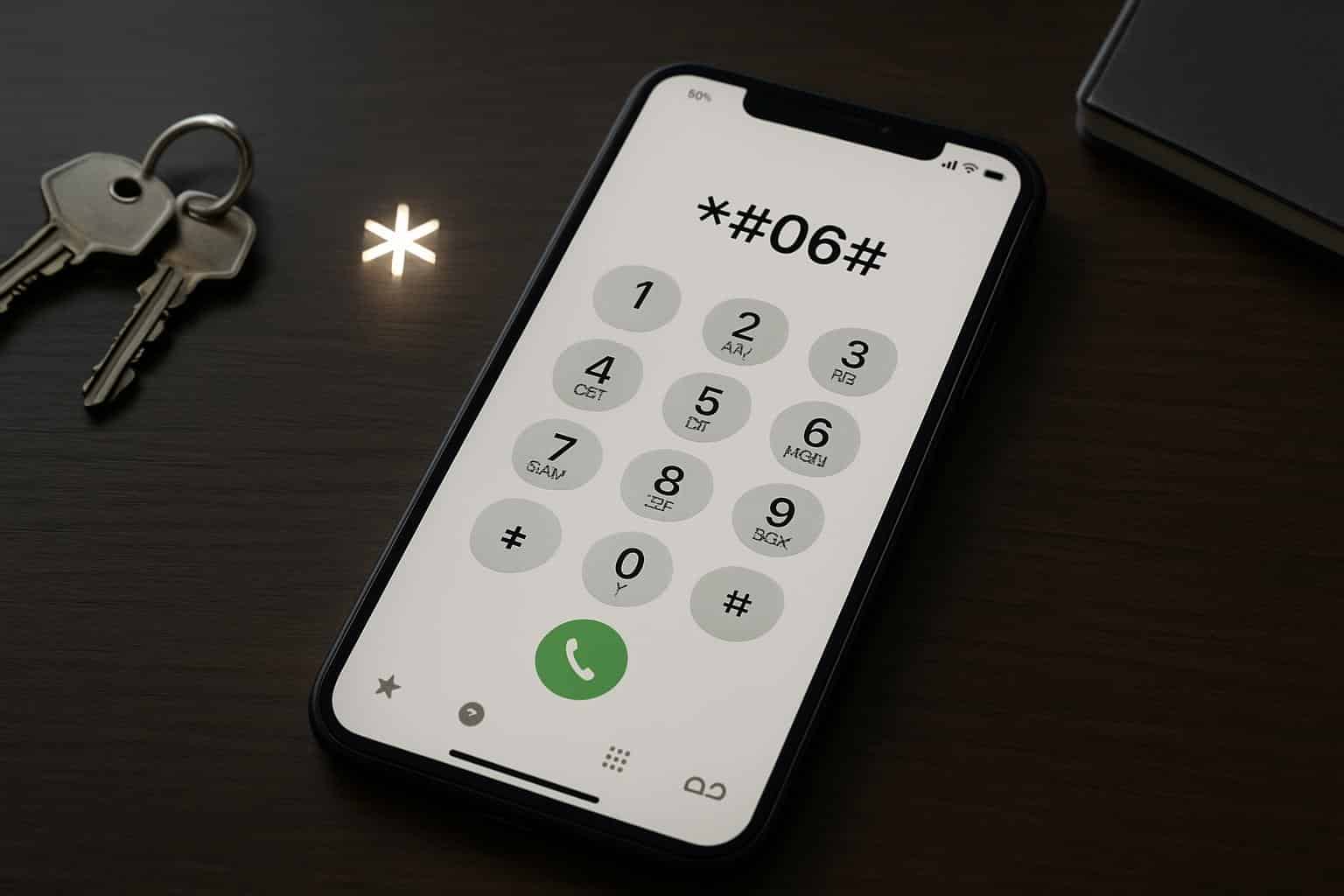 iPhone dial pad with star-hash USSD, iOS secret codes for diagnostics and network info