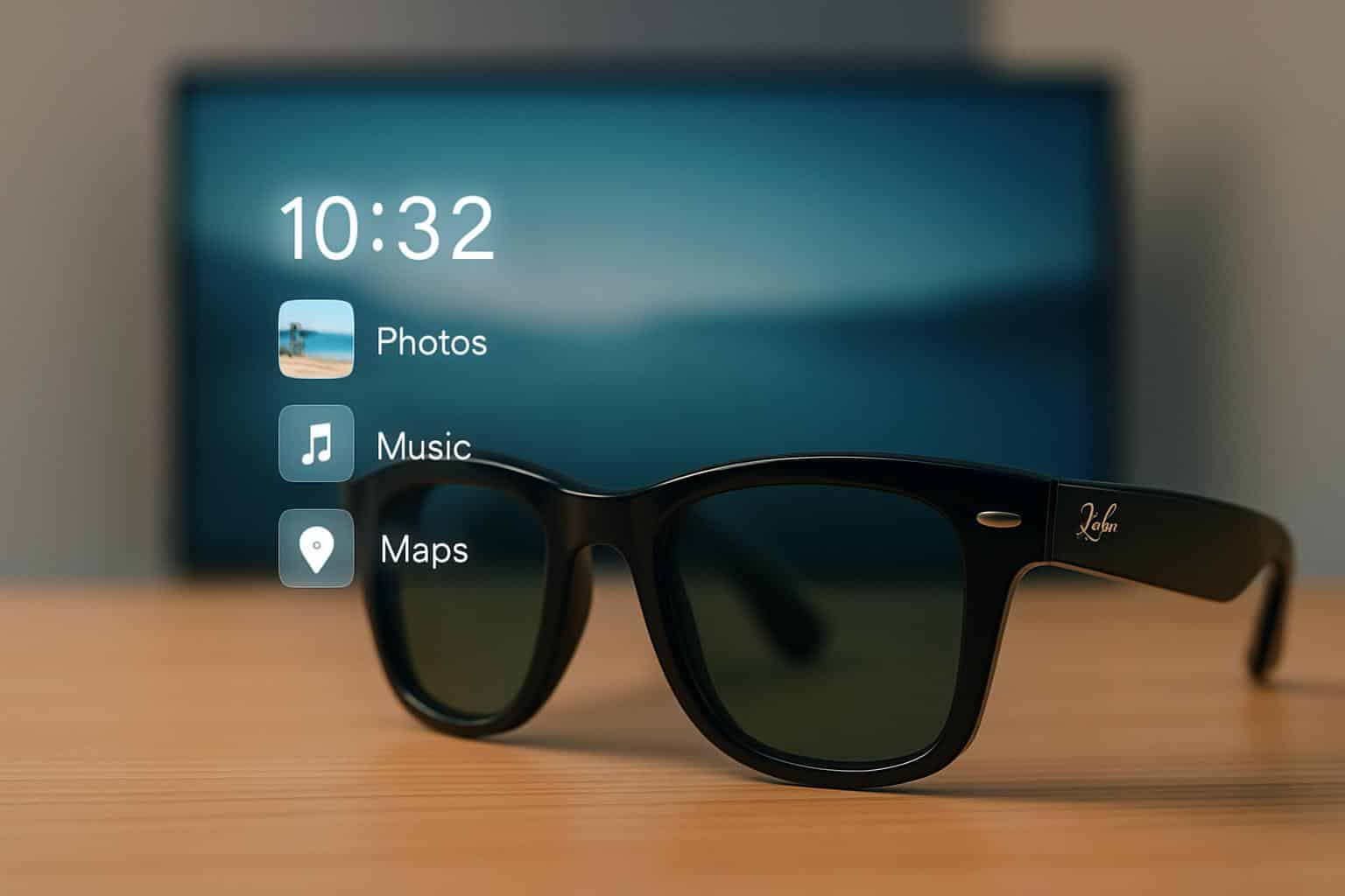 Ray‑Ban Meta smart glasses display demo with AR overlay visuals
