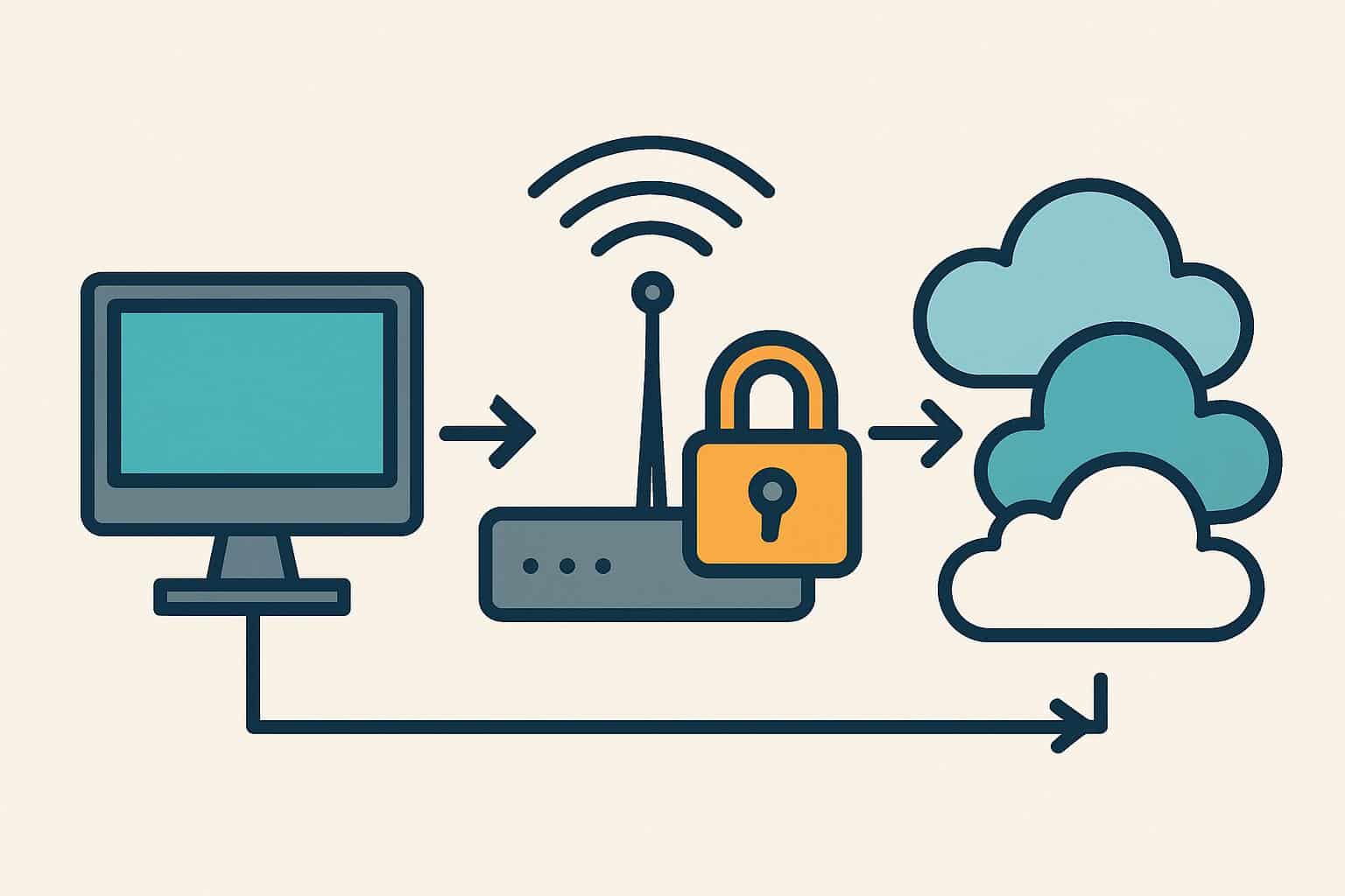 Gateway IP address network diagram: router as default gateway between LAN and internet