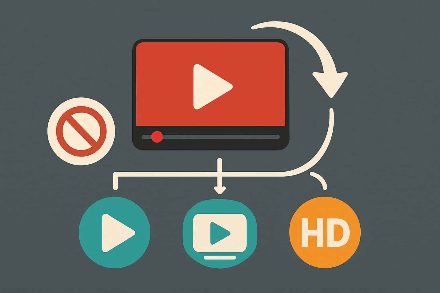 Flowchart of Buffstreams alternatives for sports streaming, icons only, no text or humans