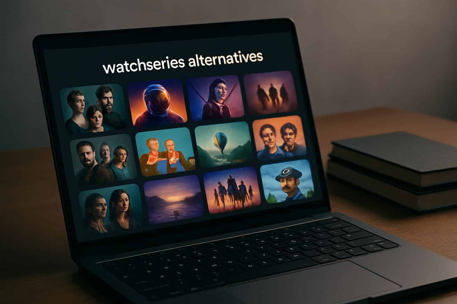 WatchSeries alternatives: isometric collage of streaming screens and play icons