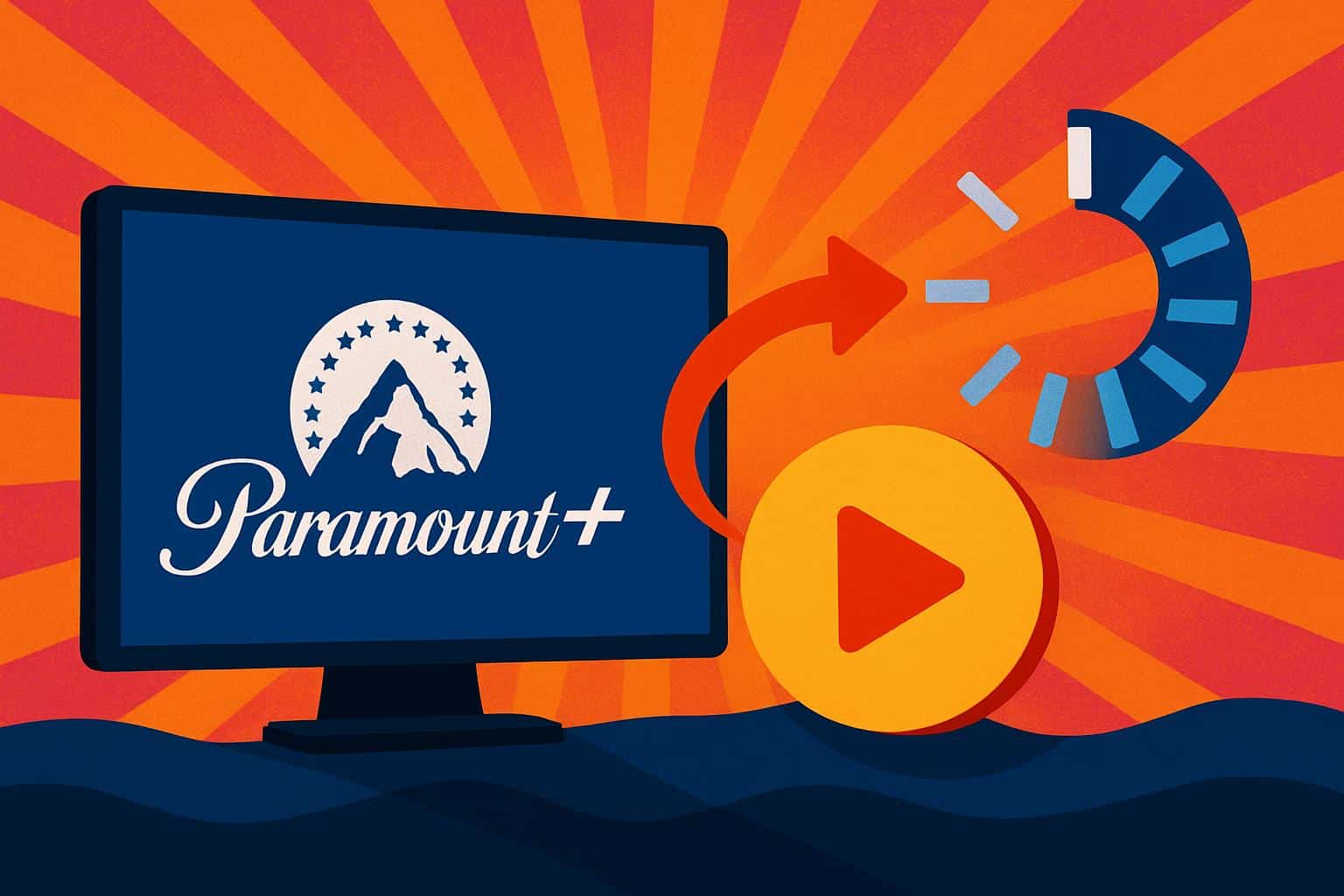 Paramount Plus streaming buffering on smart TV, spinning loader, weak Wi‑Fi signal