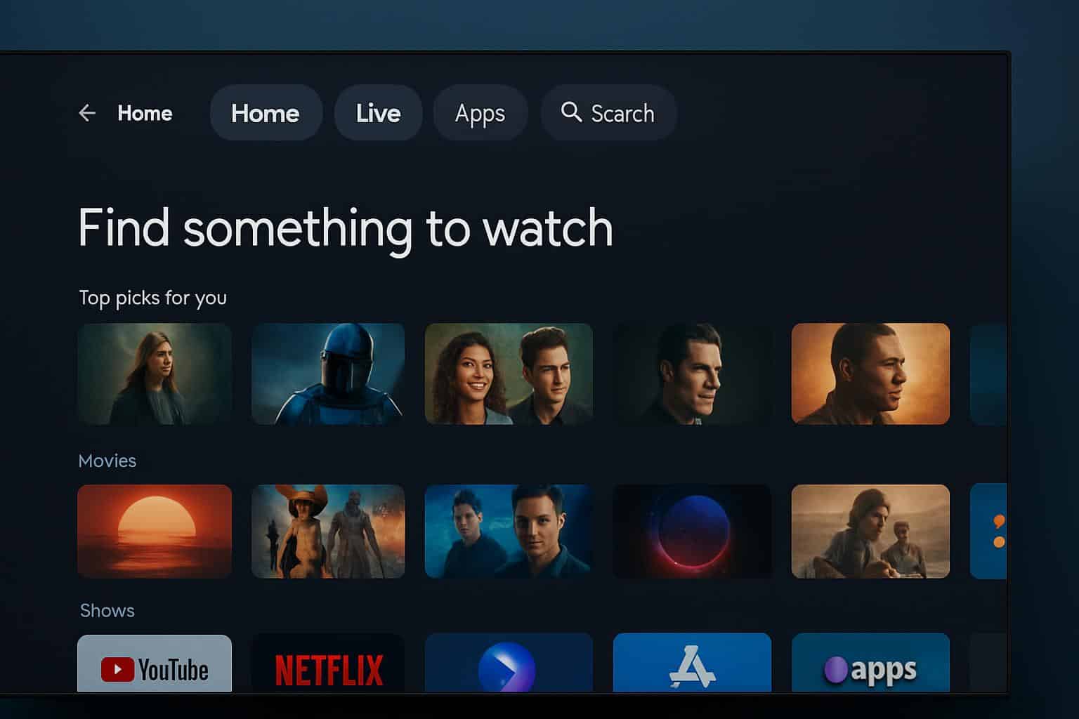 Google TV home screen refresh starts testing on smart TV interface