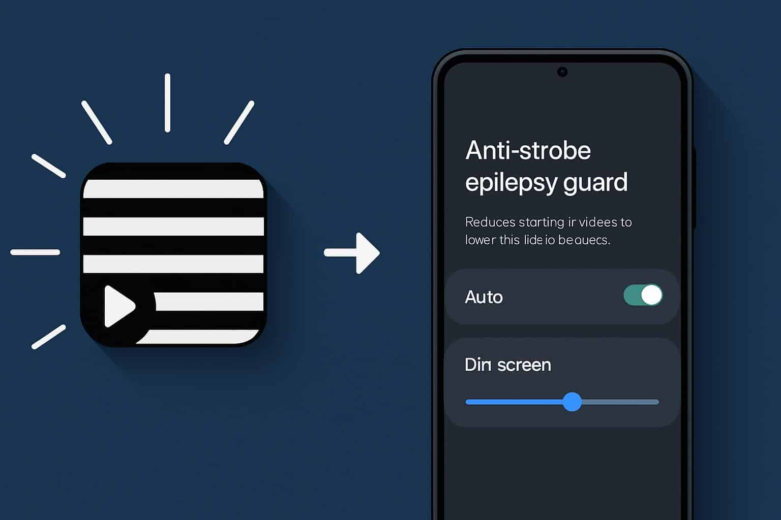 Samsung One UI 8.5 anti-strobe epilepsy guard feature for screen flicker protection