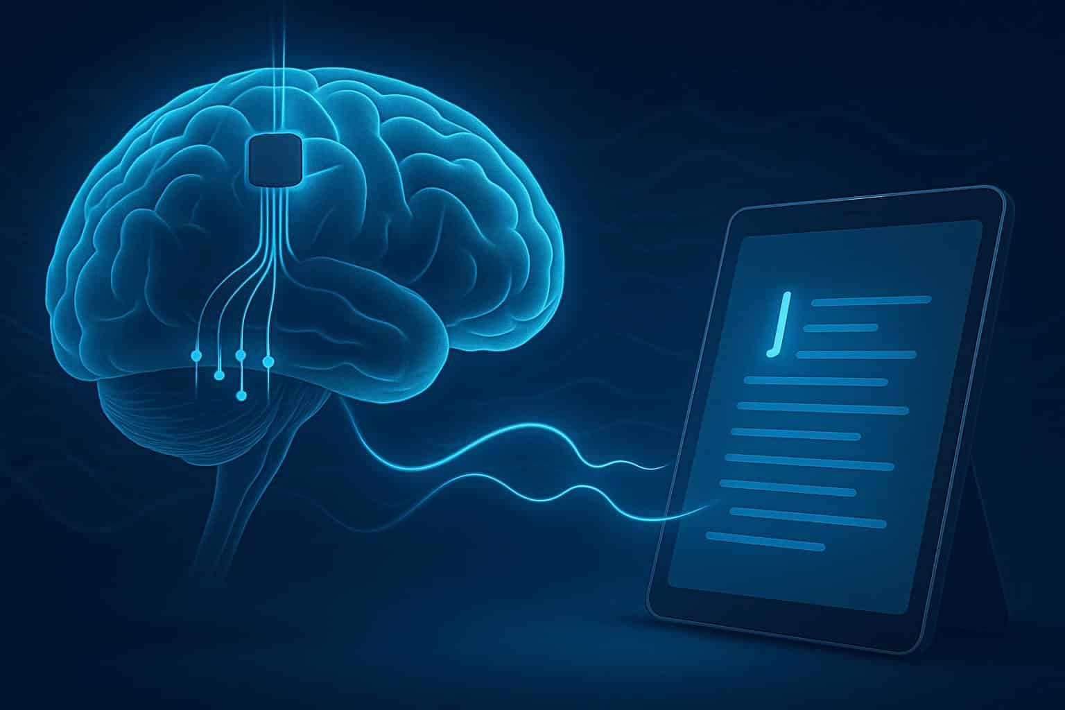 Neuralink thought-to-text brain-computer interface, implant translating brain signals to text